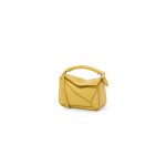 Yellow LOEWE Mini Puzzle bag in classic calfskin
