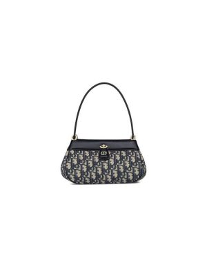 Blue SMALL DIOR KEY BAG