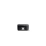 Black CELINE CLAUDE shiny cowhide leather chain shoulder bag