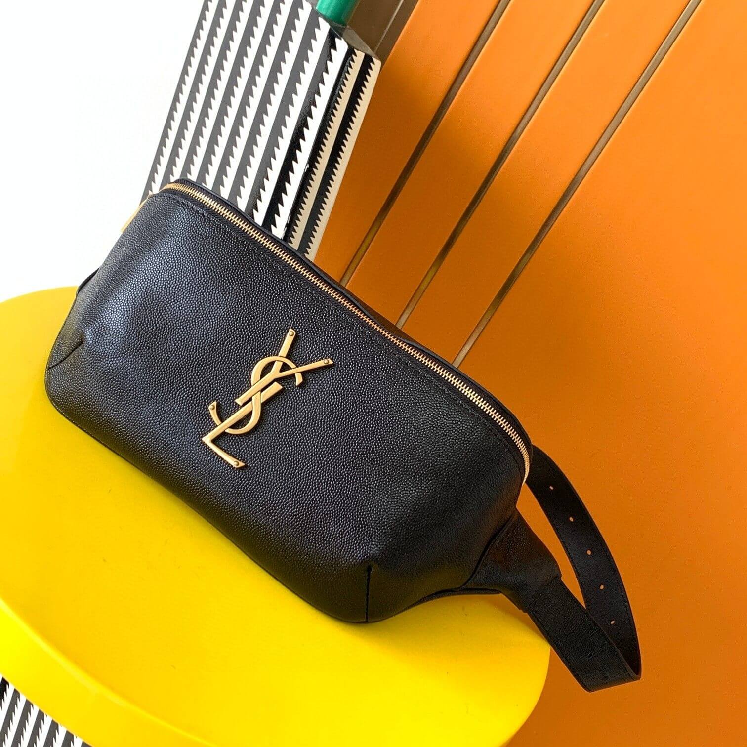 YSL CASSANDRE CLASSIC belt Bag in grain de poudre embossed leather - Image 2